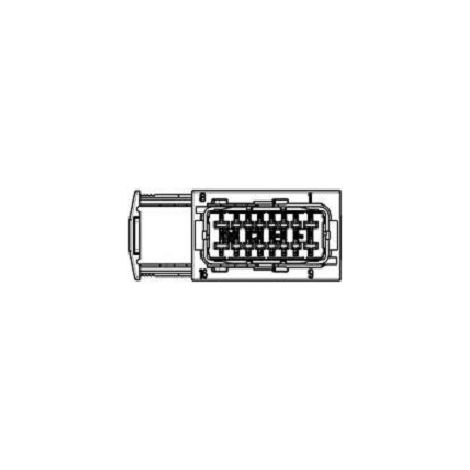 Amp 185760-6 Connettore automobilistico 16 pos. HYBRID RCPT HSG - Rosso/Grigio