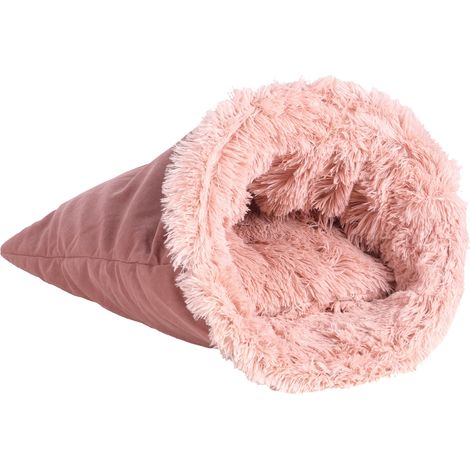 Couchage panier tout doux pour chat 60 cm Ayco rose (1/2)