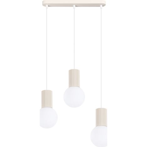 Pendelleuchten Halo beige 3xG9 40cm Aluminium Sollux (1/5)