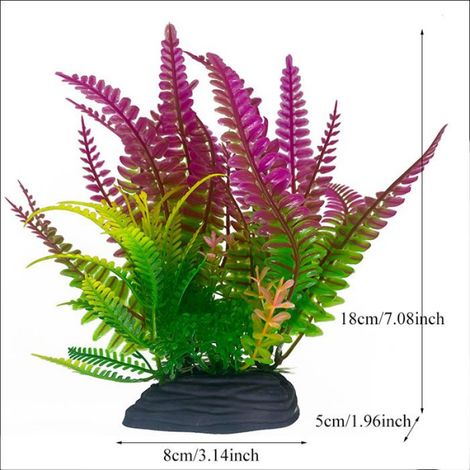 Plantes artificielles de décoration d'aquarium,plantes sous-marines en plastique,aménagement paysager d'herbe d'eau aquatique-22