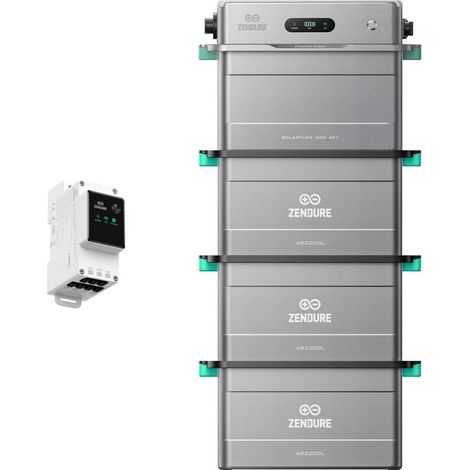 Zendure SolarFlow 1600 AC+ – Balkonkraftwerk mit Speicher, 1600W AC bidirektional, 1,92 kWh Akku, erweiterbar bis 11,52 kWh, Plug & Play, IP65, mit 3xAB2000L, mit intelligentem Zähler 3CT