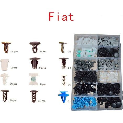 Set Clip For Auto Fiat Confezione 308 Pezzi Ricambi Plastic