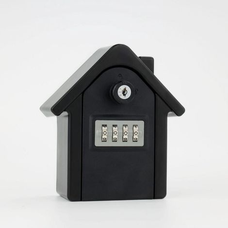 Schlüsseltresor mit Zahlenschloss, großes Fassungsvermögen, tragbar, wasserdicht, zur Wandmontage geeignet, Code zurücksetzbar, für Zuhause, Büro, Garage, Immobilienmakler (schwarz, 1 Stück)