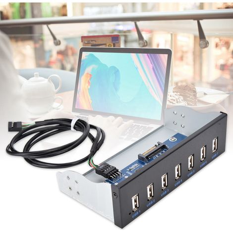 Hub USB 7 Ports 2.0 avec Panneau de Contrôle pour Transfert de Données Stable (1/3)
