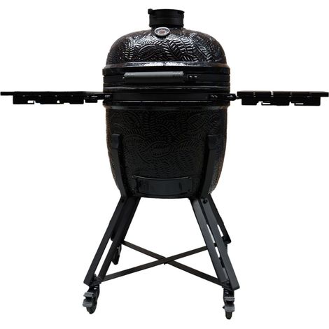 barbecue a carbonella barbecook "kamal 2.0" in ceramica nero con griglia 46 cm (1/5)