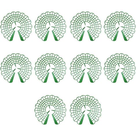 Lot de 10 supports pour plantes fraises vertes pour cage en plastique (1/5)
