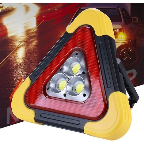 LED-Dreieck-Warnleuchte – ABS, solarbetrieben, Straßenrand