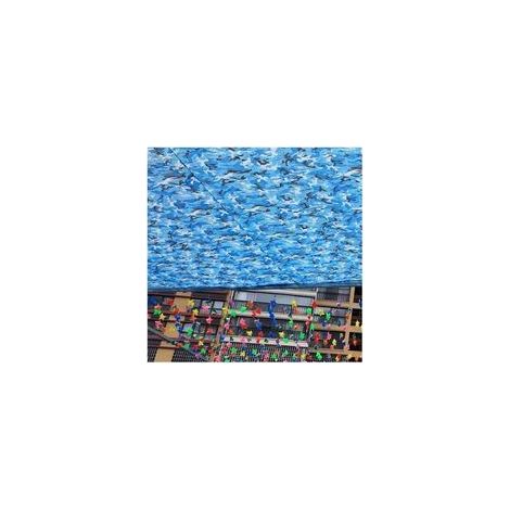 Militärisches Tarnnetz, Ozeanblaues Tarnnetz, Marine-Tarn-Sonnenschirmnetz, für Camping, Sonnenbaden im Freien, Partydekoration, Autoabdeckung (4x5m) (1/5)