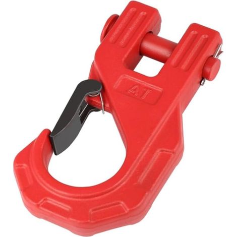 Crochet de treuil robuste 3/8 pouce, crochet en forme de U coulissant pour remorquage, compatible avec câbles en acier et synthétiques – pour ATV et UTV