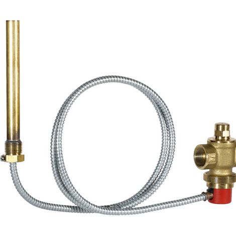 Dispositif de sécurité pour drain thermique TS131-ZA en laiton 100 °C, 1300 mm, 3/4", ZA100