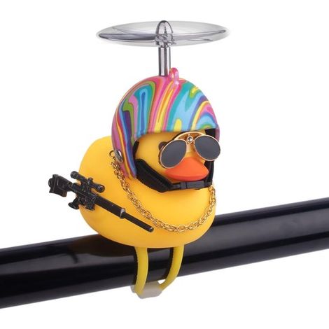 Bonitos adornos amarillos de pato de goma para el salpicadero del coche (1/5)