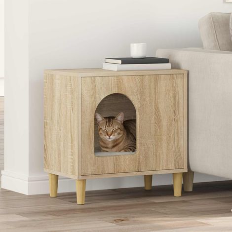 vidaXL Maison pour chat Sonoma 51 x 30 x 52 cm Bois d'ingénierie
