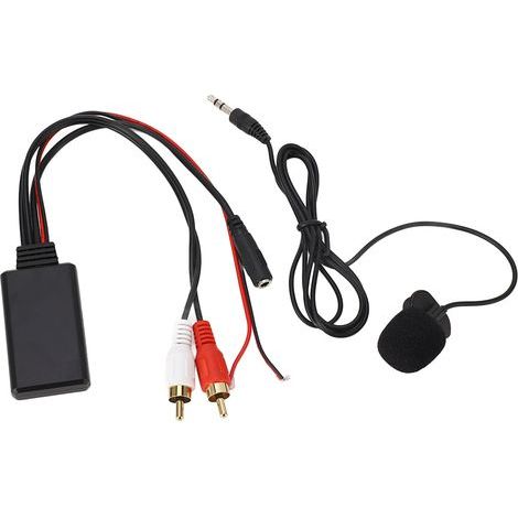 Module AUX Bluetooth 2 adaptateurs de câble RCA avec microphone mains libres pour Alpine Pioneer (1/5)