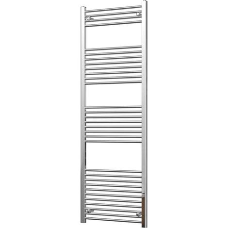 Zennor - Chrome Heated Towel Rail - H1800mm x W600mm - Straight (1/3)