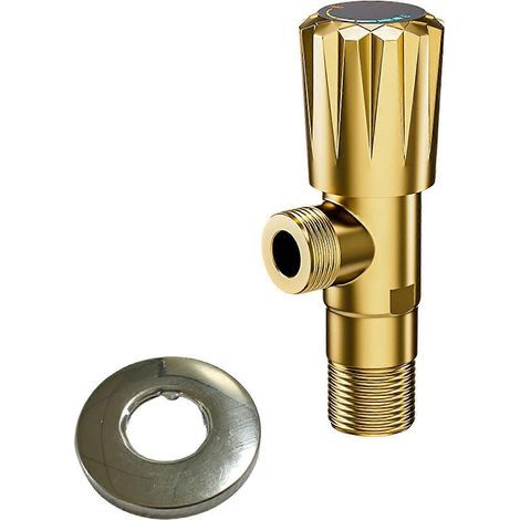 Robinets d'arrêt coudés en laiton 1/2 pouce pour salle de bain, débits élevés, eau chaude/froide, vannes de régulation du débit d'eau (1/5)
