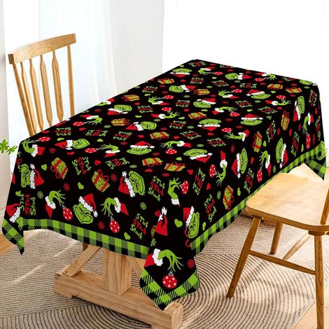 Nappe De Table - Motif Plaid Buffalo Noël Vert - Pour Décoration De Fête Hivernale - 152 X 213 Cm - 1 Pièce (1/5)