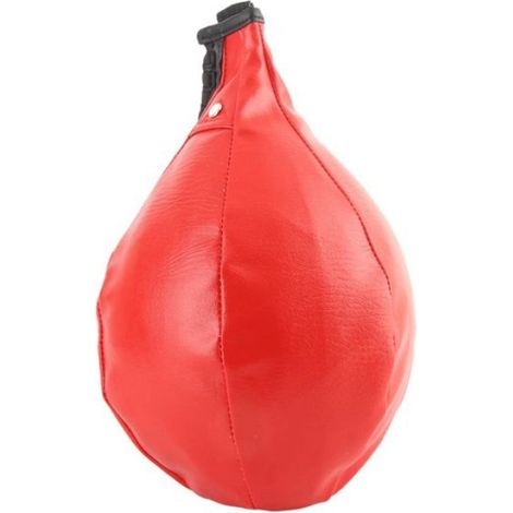 Boule de vitesse de boxe - - Rouge - PU durable - Améliore endurance et précision - 26x17cm (1/5)