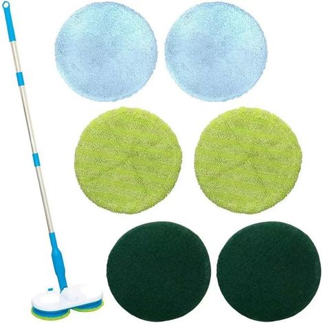 Balai-serpillère électrique flottant sans fil avec 6 patins rotatifs (1/5)