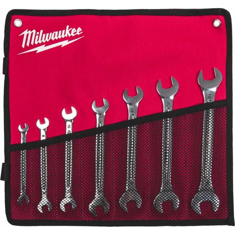 Milwaukee Satz von 7 Chrom-Gabelschlüsseln (1/3)