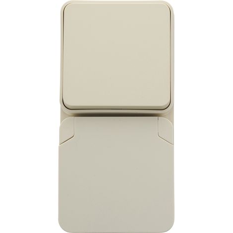 DEBFLEX - CYKLONE IP55 DUO Va et Vient + Prise 2P+T V Sable - 730454 - ORIGINE France