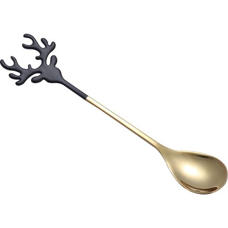 Cuillère À Café De Noël - En Acier Inoxydable - Pour Cocktails Et Thé - Décoration De Table Festive - Lot De 1 (1/4)
