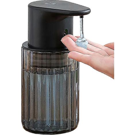 Distributeur automatique de savon liquide 300 ml, distributeur de savon gel rechargeable, sans contact, pour salle de bain et cuisine-A (1/5)