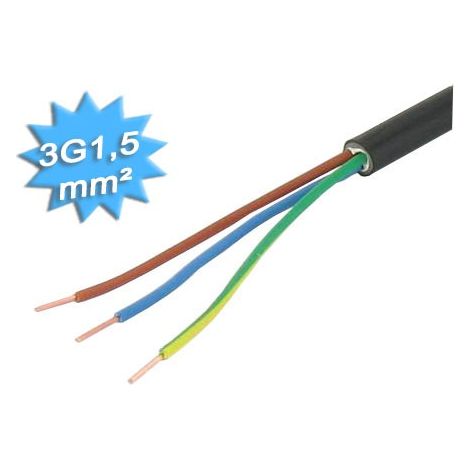 Câble rigide R2V cuivre 3G2,5 mm² – Couronne 25 m – Pour chantiers humides – Résistance à l'humidité – Nexans – Alliancelec