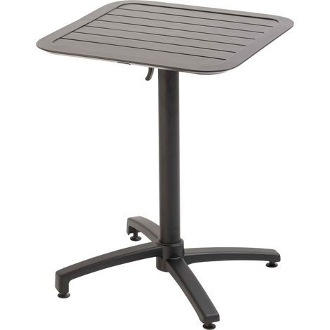 Table inclinable de terrasse 60 x 60 cm noir (1/5)