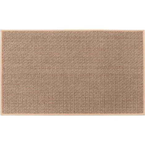 Tapis de cuisine antidérapant en caoutchouc lavable – Couleur jute – 60x90cm – Résistant à la saleté et à la moisissure (1/4)