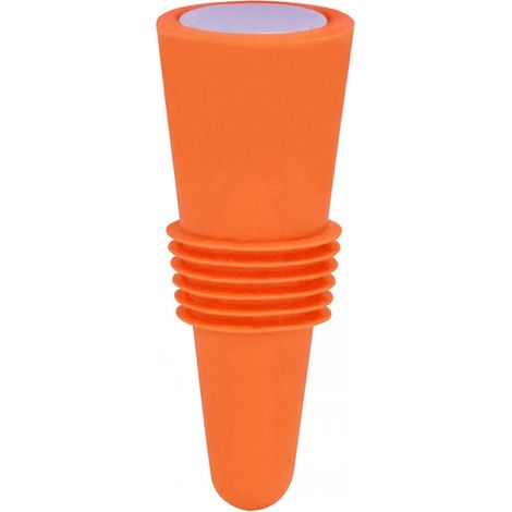 Bouchon de bouteille de vin en silicone alimentaire et acier inoxydable 6,1 x 2,35 cm, décoratif, pratique et réutilisable. Ora-AquaForge (1/5)