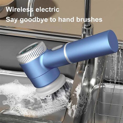 Brosse électrique rechargeable pour casseroles, brosse de nettoyage sans fil portable, brosse de cuisine pour le lavage des casseroles (1/5)
