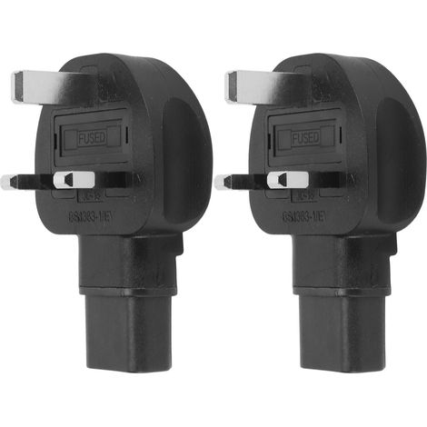 Adaptateur secteur 2 pièces prise UK vers IEC320 C13, cordon d'alimentation pour ordinateur portable, connecteur 100-250V (1/5)
