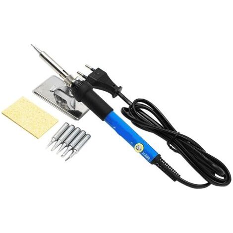 Fer à souder, kit de fer à souder électrique, fer à souder électrique à température réglable, station de retouche de soudure 60 W 80 W, pointes de crayon thermique, outils de réparation, outils de sou (1/5)