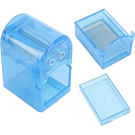Moulin à tabac manuel broyeur à manivelle portable grinder bleu avec étui de rangement (1/5)