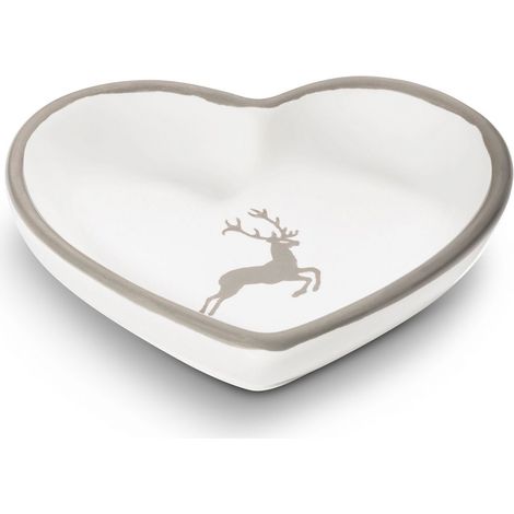 Ceramica Gmundner Cerchio rosso rubino, ciotola a forma di cuore (L10cm)