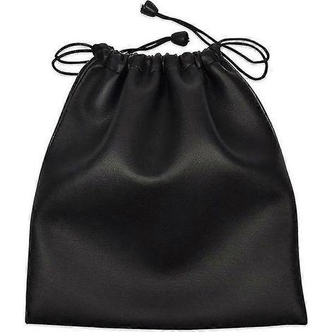 Sac de rangement pour écouteurs grande capacité, pochette pour bandeau, étui en cuir artificiel, étui de protection étanche pour écouteurs (noir) (1/4)