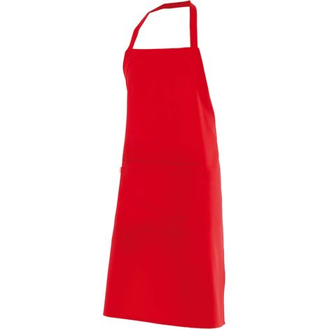 Delantal Peto Con Bolsillo Rojo U
