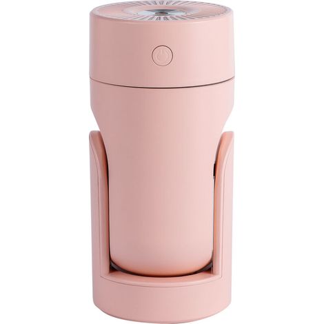 pc (Pink) Mini Portable USB Humidifier with Automatic Rotation, Small Super Quiet Cool Mist Humidifier for Office, Bedroom, Study, Car, Travel (1/5)