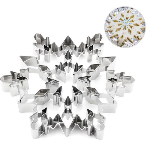 Moule à Gâteau Flocon de Neige 3D en Acier Inoxydable, Outil de Cuisine Polyvalent et Durable pour Pâtisserie (1/5)