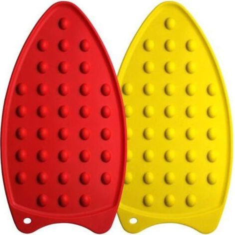 Coussin à repasser isolant et planche à repasser pliable avec tapis en laine - Rouge et Jaune (1/5)