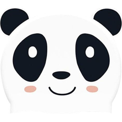Cuffia da nuoto Aqua-Sport junior in silicone, colore panda bianco-multicolore AS8671, 19,5x22,5 cm, 50 g