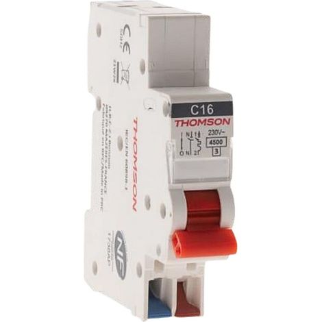 1 - Disjoncteur - Bornes Automatiques - Protection Circuit 10A - Installation Peignable - Usage Domestique - Blanc - 1P+N (1/5)