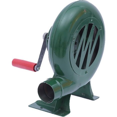 Ventilateur de barbecue portable pour le camping, souffleur de feu manuel, accessoires de feu de camp en fer rustique (1/5)