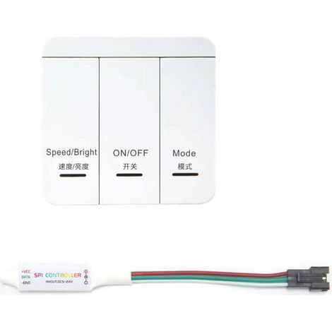 86-panel continuous scrolling monochrome illuminated display with remote control, continuous scrolling multicolor backlighting, UCS1903 28 color SPI controller