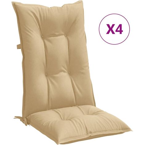 Maison Exclusive - Hochlehner-Auflagen 4 Stk. Melange Beige 120x5 (1/5)