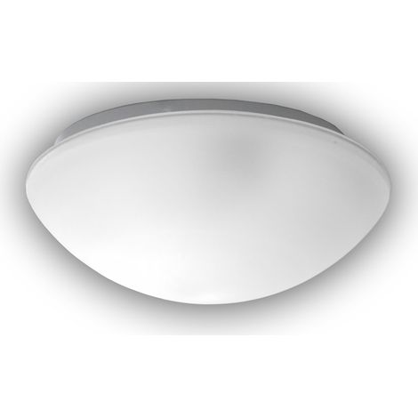LED Deckenleuchte / Deckenschale rund, Glas satiniert mit Klarrand, Ø 20cm (1/4)