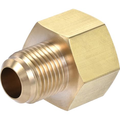 Laiton Tuyau Raccord 45 Degré 3/8 SAE Flamme Mâle 1/2 SAE Femelle Fil Tube Adaptateur Connecteur pour Climatisateur Réfrigération (1/5)