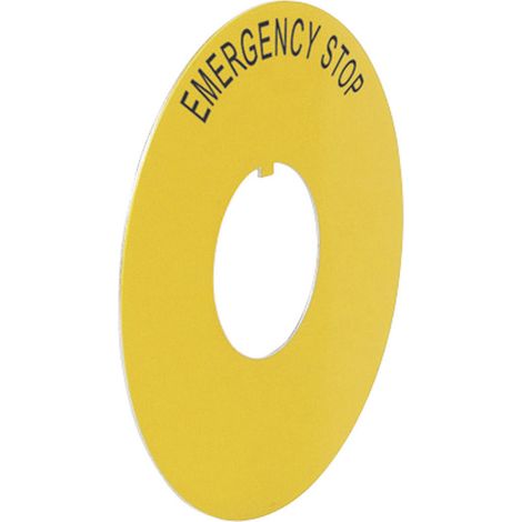 BACO LWE16300 224176 Bezeichnungsschild (Ø) 60 mm EMERGENCY STOP Gelb 1 St.