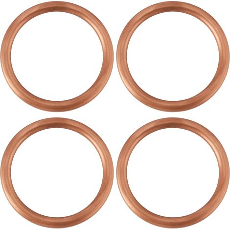 Lot de 4 Joints d'échappement en Cuivre pour Motos 4H7-14613-00 Compatible avec XJ 750 XJ 900 XJ 900 F 40 X 32 X 4 Mm