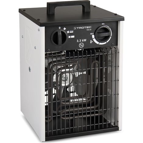 TROTEC Elektro Heizlüfter TDS 20 – Heizleistung 1,65 kW / 3,3 kW – Bauheizer Luftmenge 335 m³/h – Heizgebläse (1/5)